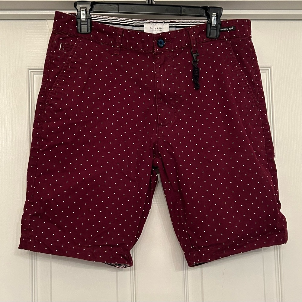Cactus Man- Ricky Singh ~ "Tomorrow is NOW" Maroon Short Size 32